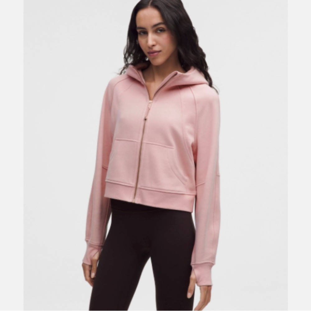 LULULEMON SCUBA OVERSIZED ZIP IN IN PINK HAZE SIZE M/L